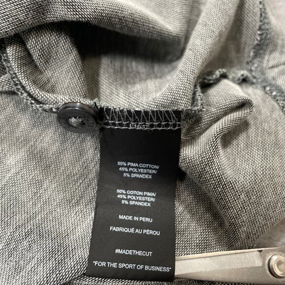 Cuts Clothing Polo Shirt Mens Medium Curve Hem Performance Technical Stretch - Picture 4 of 7